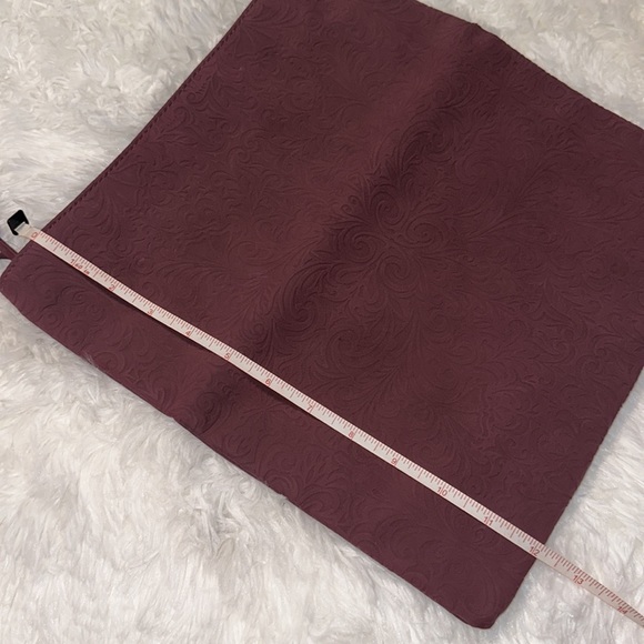 Ion Color Brilliance wine colored velvet clutch fold over bag - Picture 8 of 9